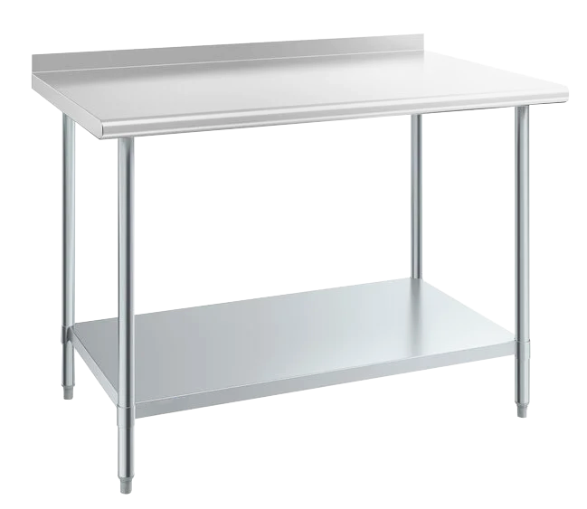 Stainless Steel Work Table With Back Splash 72"