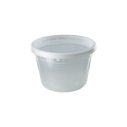 Clear PP Soup Container w/lids 16oz 4.75"0x3" 240/cs