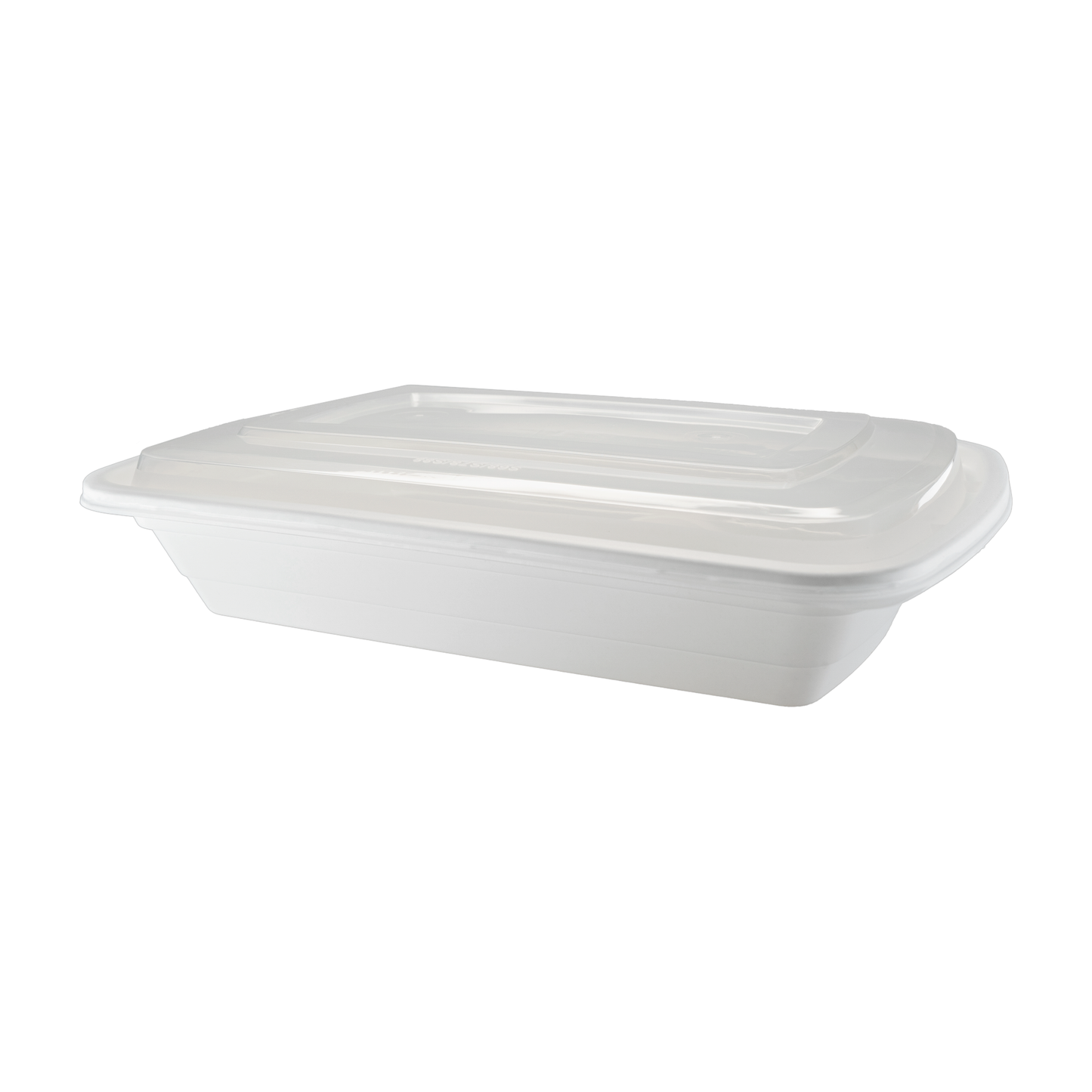 Containers: Square White with Lids 8.9"x6.1"x1.6" 26oz 150/cs